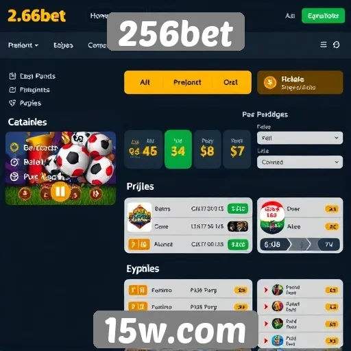 Análise da interface do usuário no site 256bet